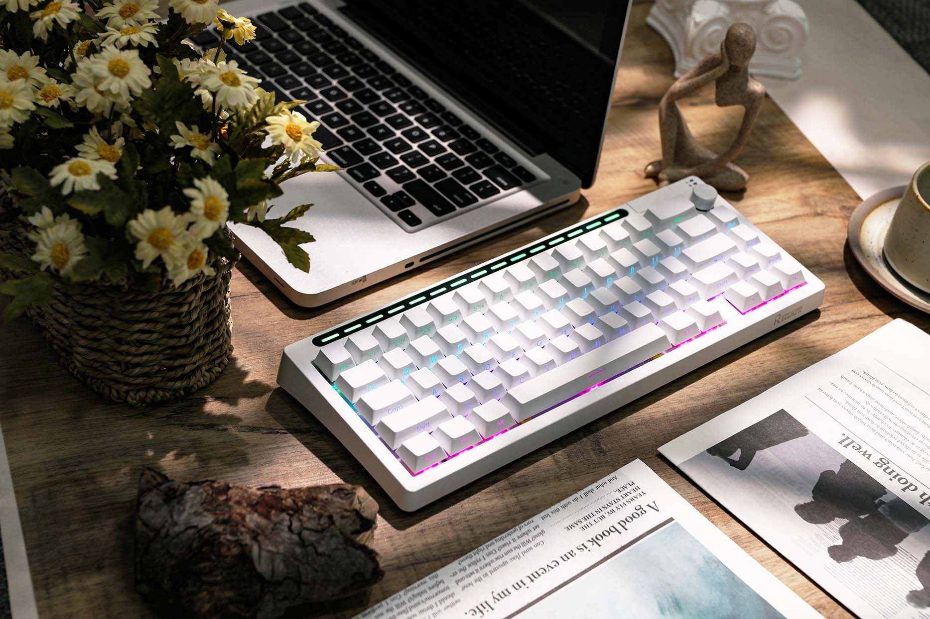 Reccazr R66 65% Voice-Activated Hot Swap RGB Triple Mode Mechanical Ke