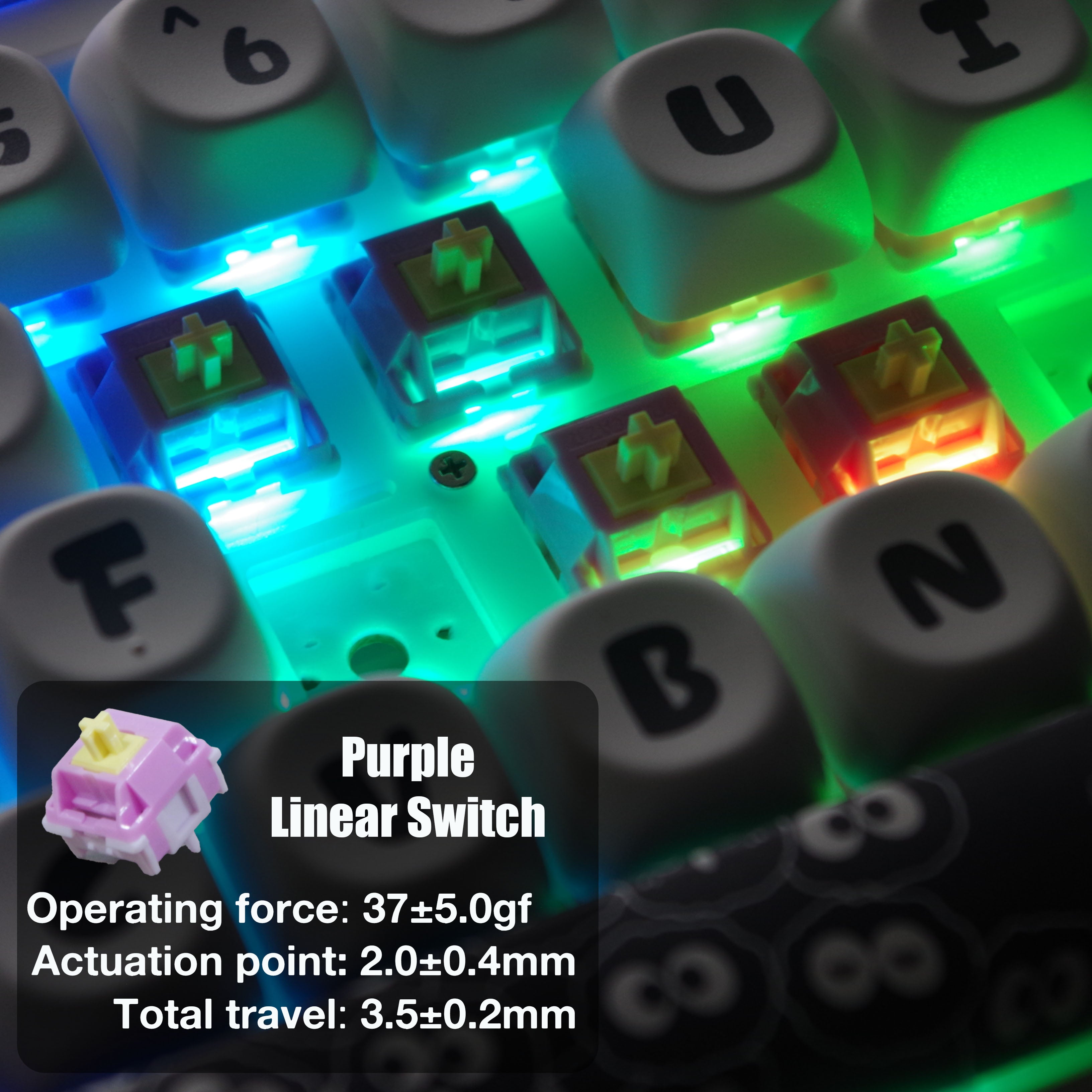 Reccazr R66 65% Voice-Activated Hot Swap RGB Triple Mode Mechanical Ke